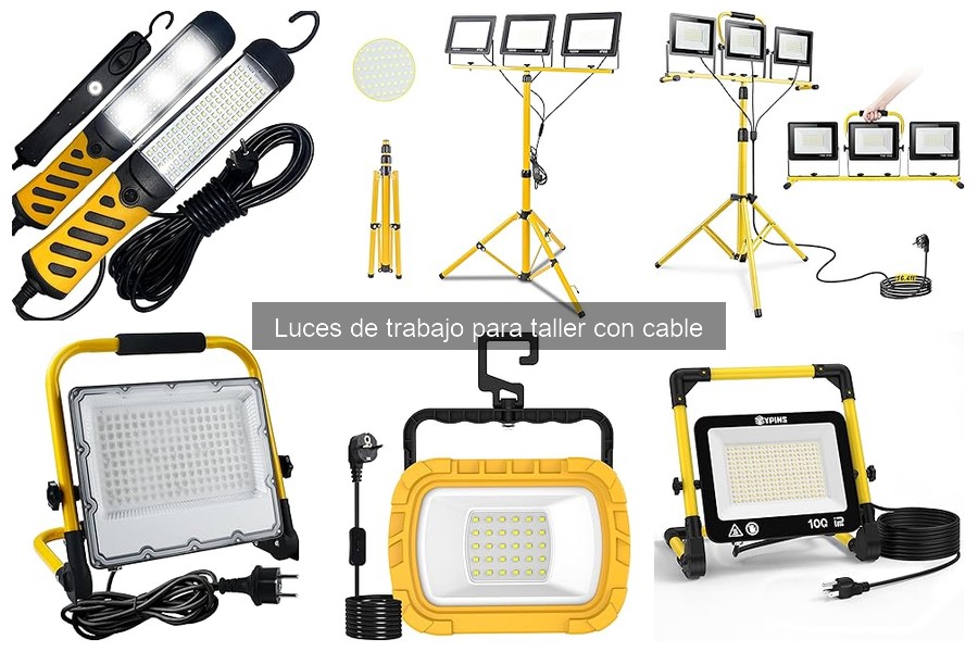 Accesorios útiles para luces de trabajo en el taller