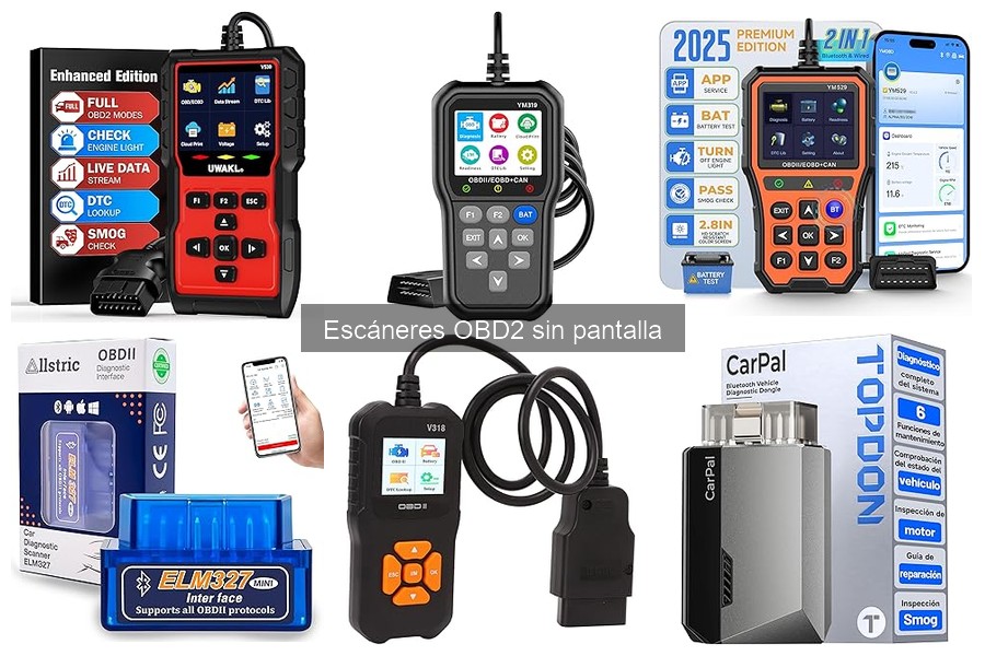Códigos de error comunes para escáneres OBD2 sin pantalla