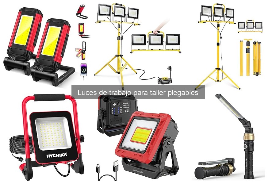 Cómo instalar luces de trabajo plegables en tu taller