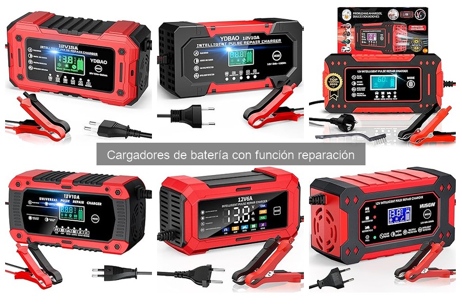 Cómo usar un cargador de batería con función reparación