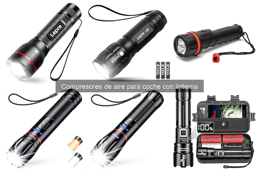 Cómo usar un compresor de aire para coche con linterna