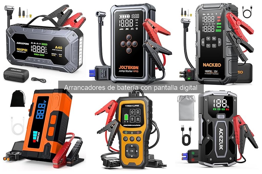 Comparativa arrancadores de batería con y sin pantalla digital
