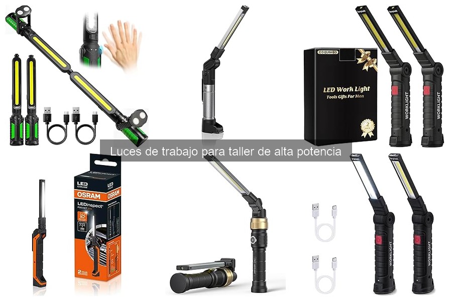 Instalación de Luces de Trabajo de Alta Potencia en Taller
