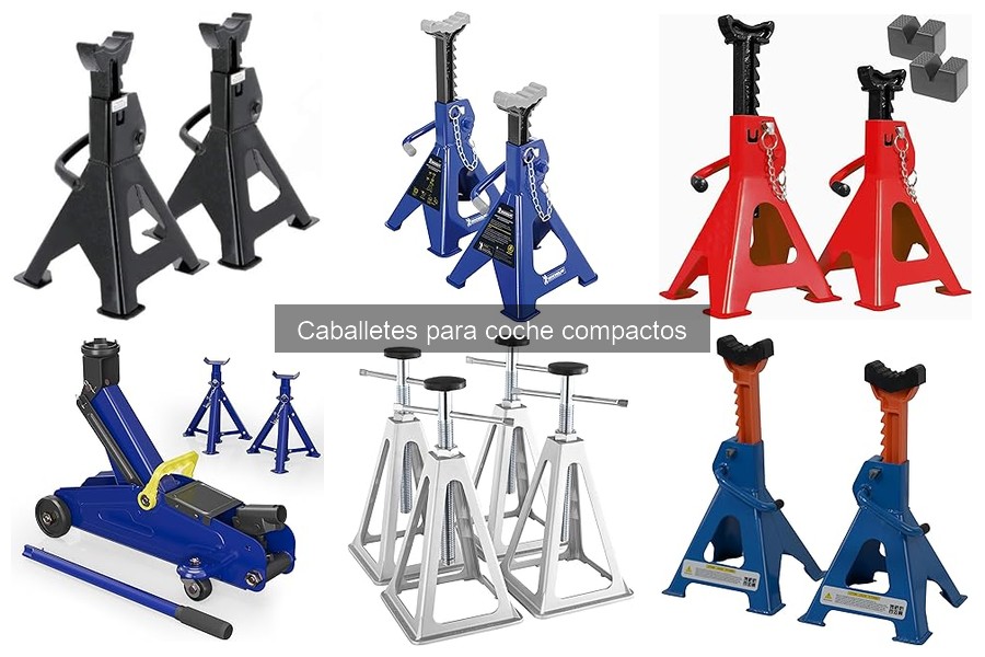 Instrucciones para usar caballetes compactos para coche