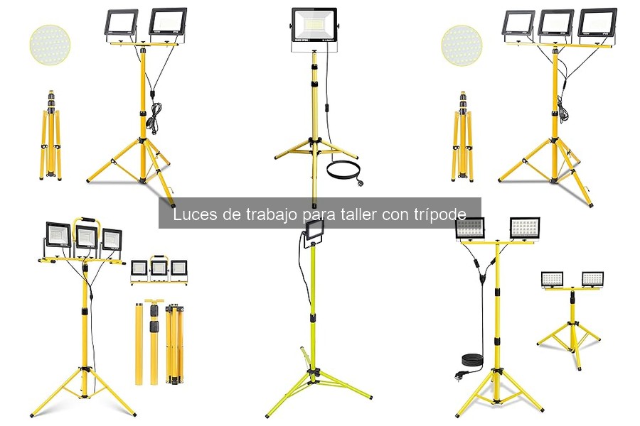 Mantenimiento de luces de trabajo con trípode para mayor durabilidad