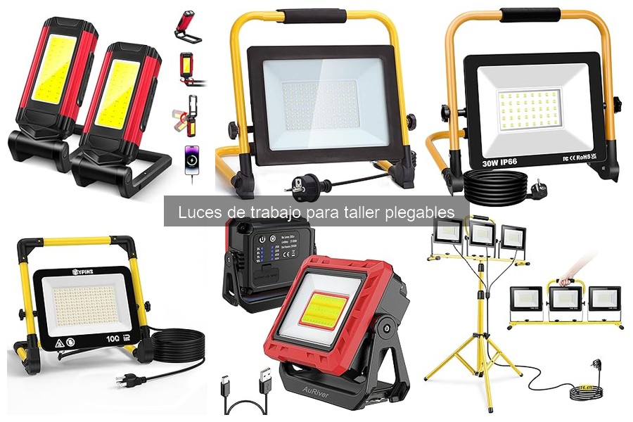 ¿Qué son las luces de trabajo plegables para taller?