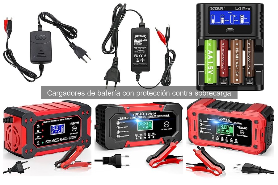 Tipos de cargadores de batería con protección contra sobrecarga