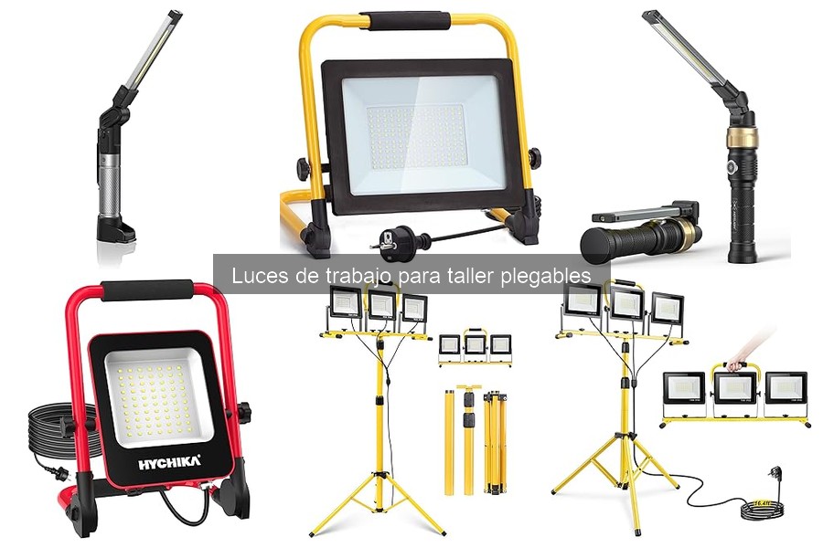 Tipos de luces de trabajo plegables y sus usos en el taller