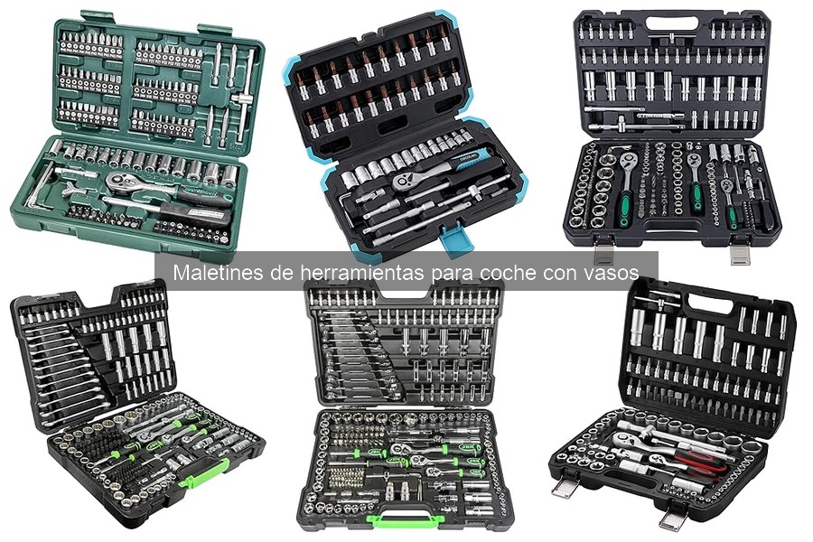Tipos de maletines de herramientas para coche con vasos