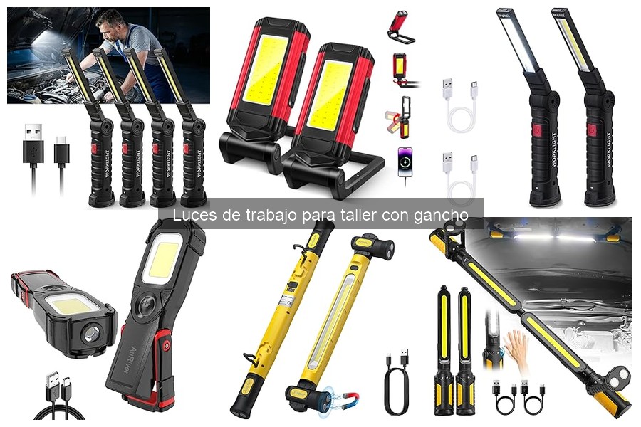 Ventajas de las luces de trabajo con gancho en el taller
